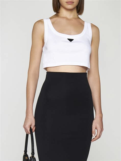 prada crop tank top|prada shirts for women.